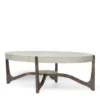 Made Goods New Arrivals Dexter Coffee Table Bronze And Sand Faux Shagreen
