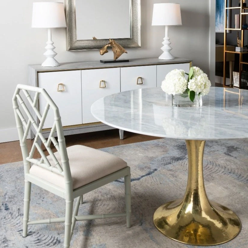 Bungalow 5 New Arrivals Stockholm Round Dining Table Brass And White Marble 3 Bungalow 5 New Arrivals Stockholm Round Dining Table Brass And White Marble