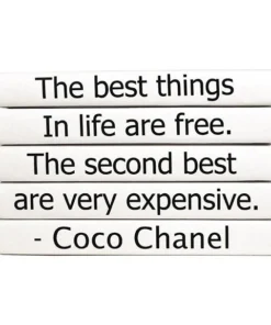 E Lawrence New Arrivals "The Best Things" Coco Chanel Quote Book Set