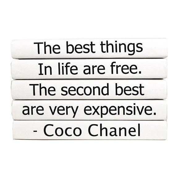 E Lawrence New Arrivals "The Best Things" Coco Chanel Quote Book Set 1 E Lawrence New Arrivals "The Best Things" Coco Chanel Quote Book Set