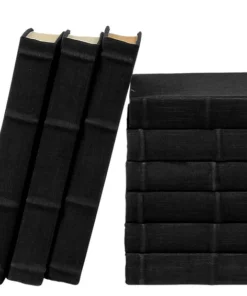 E Lawrence Black Linen Book Set Of 12