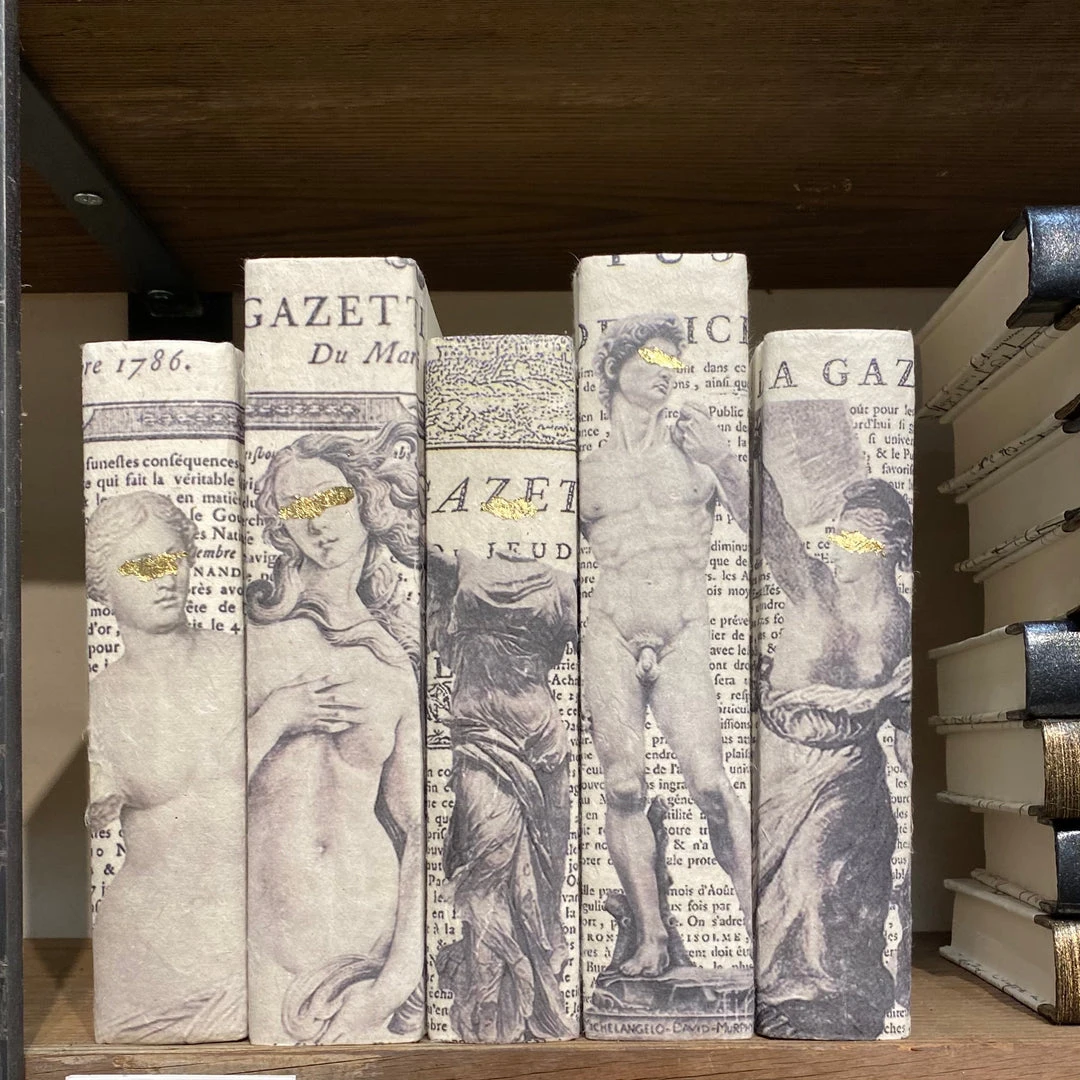 E Lawrence New Arrivals Gold Redaction Off White Book Set Of 5 3 E Lawrence New Arrivals Gold Redaction Off White Book Set Of 5