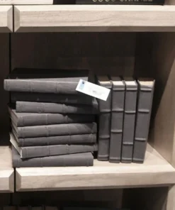 E Lawrence Linen Decorative Books In Charcoal Gray Set Of 12 New Arrivals