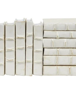 E Lawrence Antique White Parchment Minis Book Set Of 12