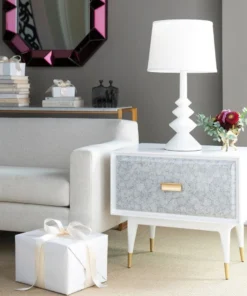 Bungalow 5 Elisa One Drawer Side Table Gray New Arrivals