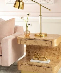 Bungalow 5 Emil Two Drawer Side Table Burl 13 Bungalow 5 Emil Two Drawer Side Table Burl