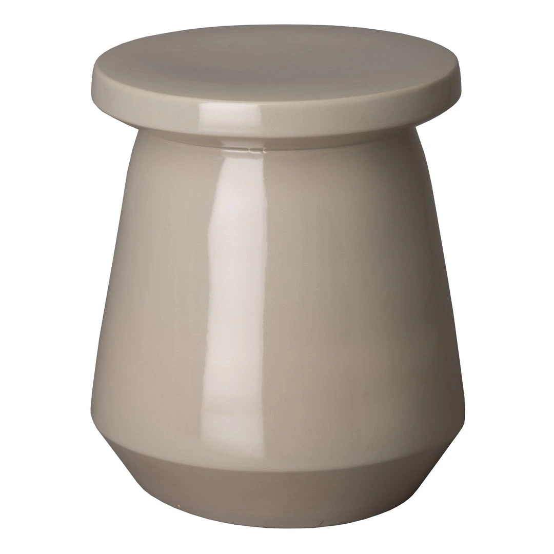 Emissary New Arrivals Vic Garden Stool Glossy Gray Glaze 1 Emissary New Arrivals Vic Garden Stool Glossy Gray Glaze