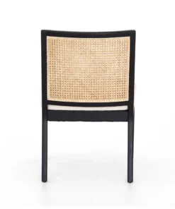 Four Hands Antonia Cane Armless Dining Chair Brushed Ebony New Arrivals