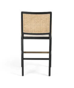 Four Hands Antonia Cane Bar Stool Brushed Ebony New Arrivals
