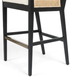 Four Hands Antonia Cane Bar Stool Brushed Ebony New Arrivals