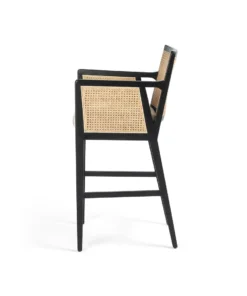 Four Hands Antonia Cane Bar Stool Brushed Ebony New Arrivals