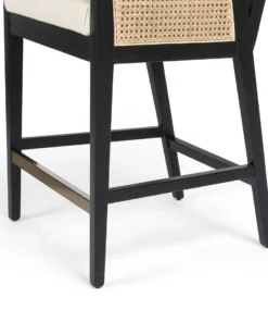 Four Hands Antonia Cane Counter Stool Brushed Ebony 16 Four Hands Antonia Cane Counter Stool Brushed Ebony