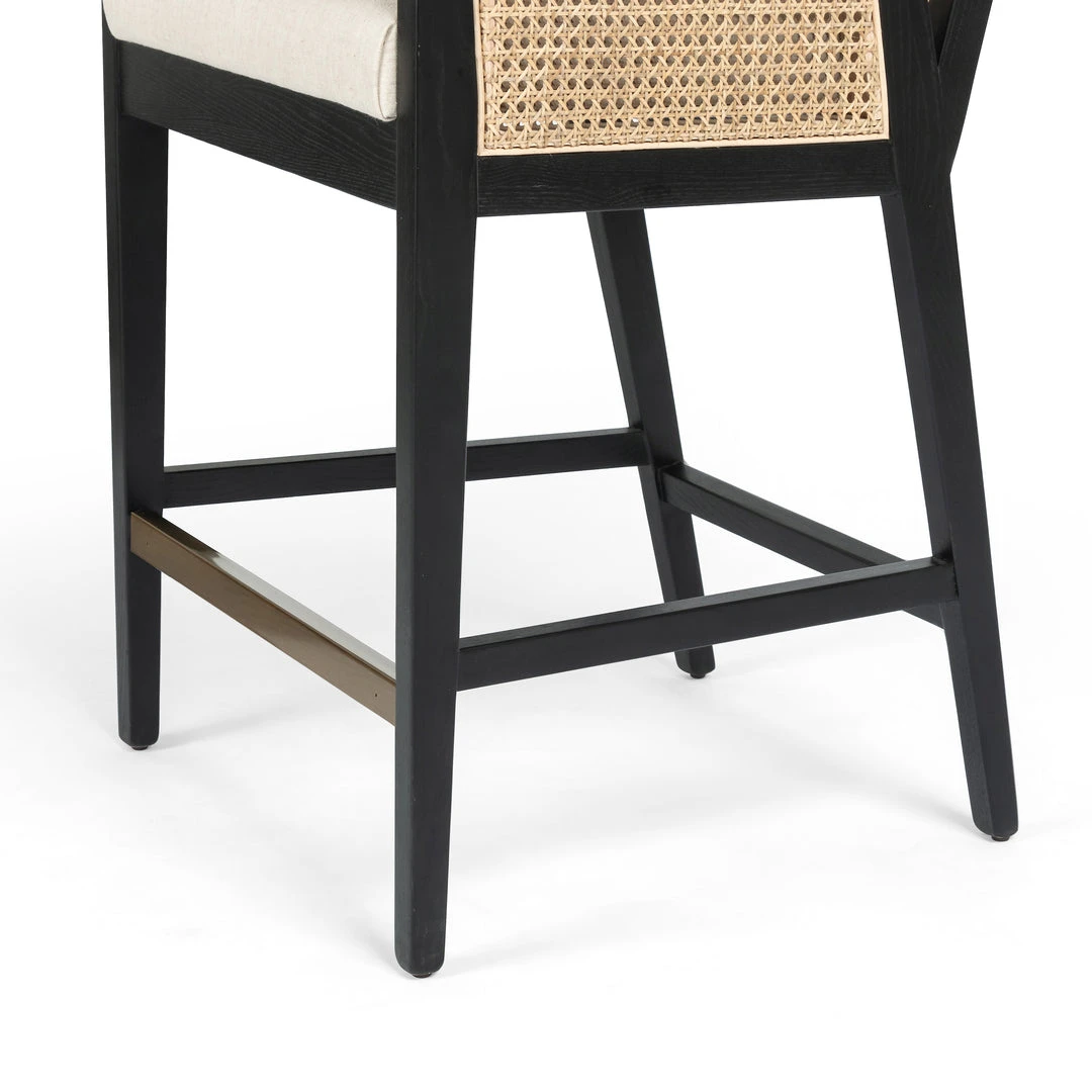 Four Hands Antonia Cane Counter Stool Brushed Ebony 6 Four Hands Antonia Cane Counter Stool Brushed Ebony