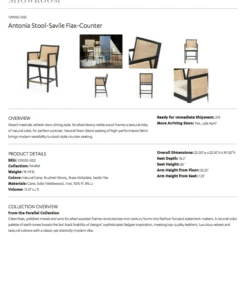 Four Hands Antonia Cane Counter Stool Brushed Ebony 21 Four Hands Antonia Cane Counter Stool Brushed Ebony