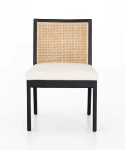 Four Hands Antonia Cane Armless Dining Chair Brushed Ebony New Arrivals
