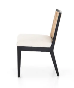 Four Hands Antonia Cane Armless Dining Chair Brushed Ebony New Arrivals