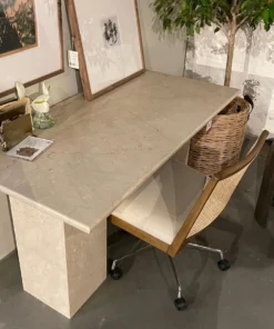 Four Hands New Arrivals Arum Desk Cream Marble