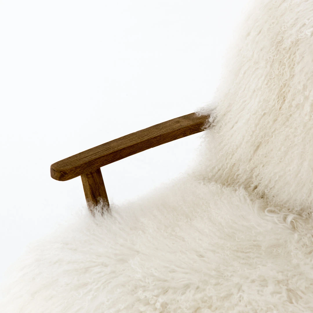 Four Hands New Arrivals Ashland Armchair Mongolion Cream Fur 8 Four Hands New Arrivals Ashland Armchair Mongolion Cream Fur