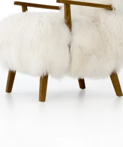 Four Hands New Arrivals Ashland Armchair Mongolion Cream Fur 15 Four Hands New Arrivals Ashland Armchair Mongolion Cream Fur