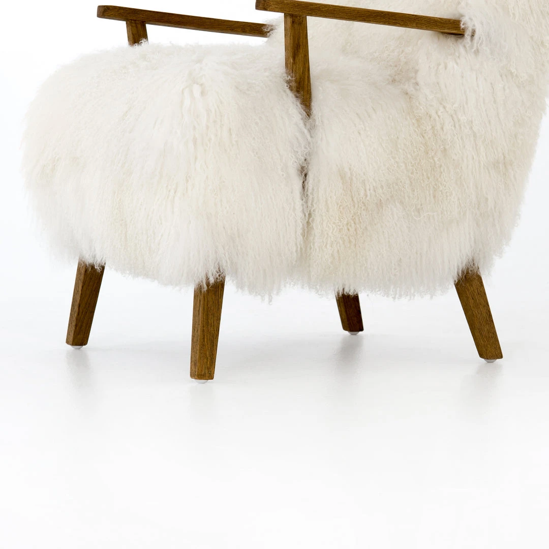 Four Hands New Arrivals Ashland Armchair Mongolion Cream Fur 7 Four Hands New Arrivals Ashland Armchair Mongolion Cream Fur