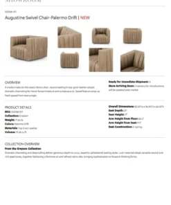 Four Hands New Arrivals Augustine Chair Palermo Drift Leather 19 Four Hands New Arrivals Augustine Chair Palermo Drift Leather