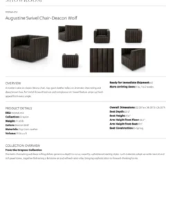 Four Hands Augustine Chair Deacon Wolf 21 Four Hands Augustine Chair Deacon Wolf