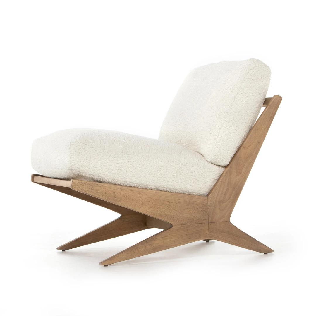 Four Hands Bastian Chair Sheepskin Natural 3 Four Hands Bastian Chair Sheepskin Natural