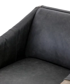 Four Hands New Arrivals Bauer Leather Chair Chaps Ebony