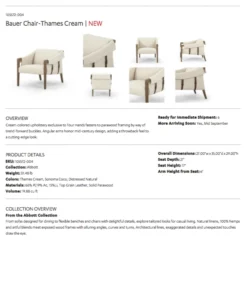 Four Hands Bauer Chair Thames Cream New Arrivals 17 Four Hands Bauer Chair Thames Cream New Arrivals