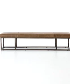 Four Hands Beaumont Bench Warm Taupe Dakota Leather 14 Four Hands Beaumont Bench Warm Taupe Dakota Leather