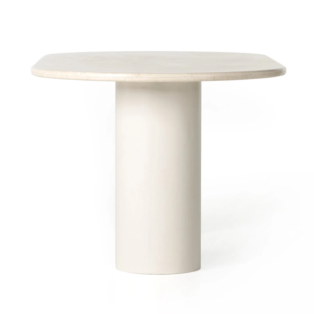 Four Hands Belle Oval Dining Table Cream Marble 6 Four Hands Belle Oval Dining Table Cream Marble