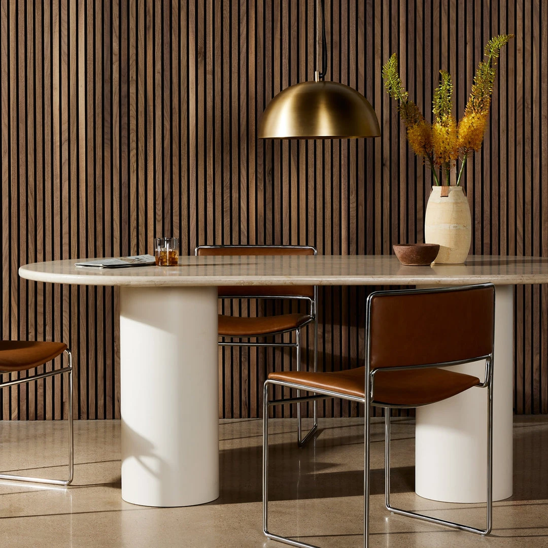 Four Hands Belle Oval Dining Table Cream Marble 2 Four Hands Belle Oval Dining Table Cream Marble