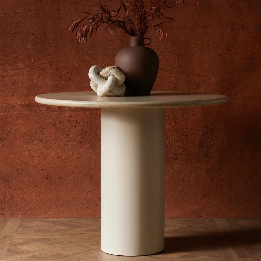 Four Hands New Arrivals Belle Round Dining Table Cream Marble 6 Four Hands New Arrivals Belle Round Dining Table Cream Marble