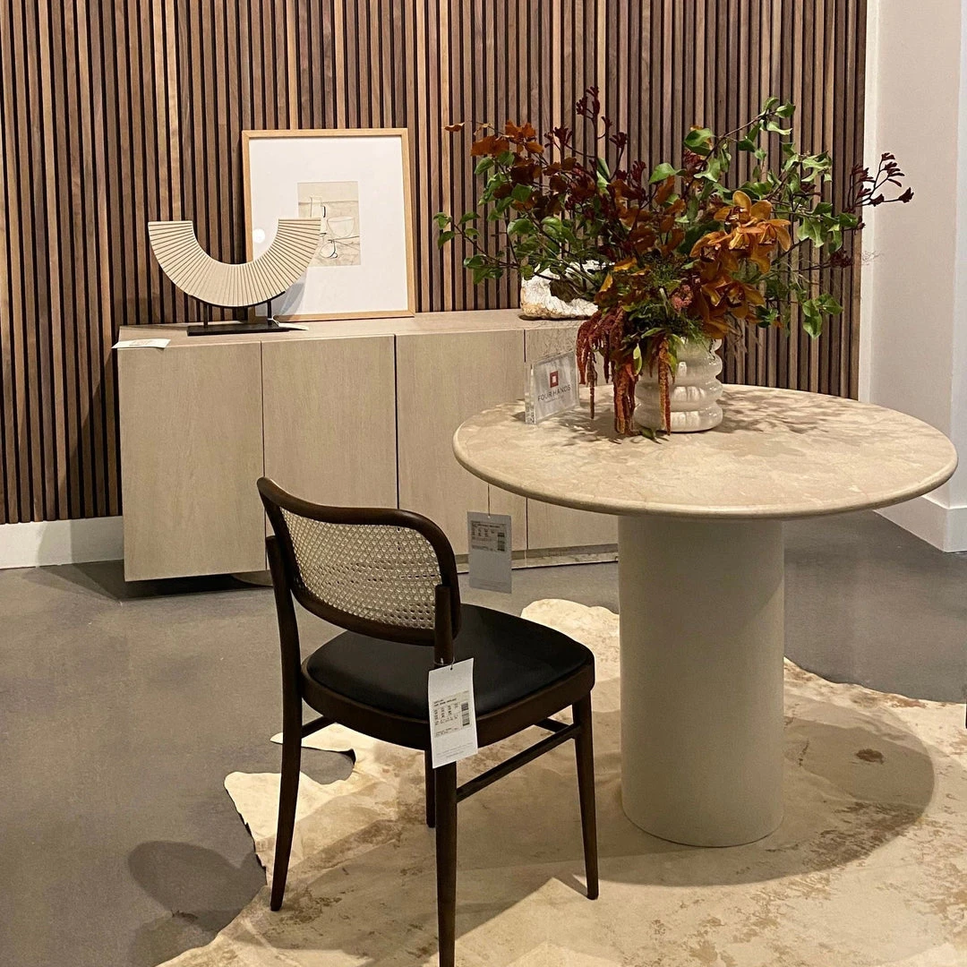 Four Hands New Arrivals Belle Round Dining Table Cream Marble 3 Four Hands New Arrivals Belle Round Dining Table Cream Marble