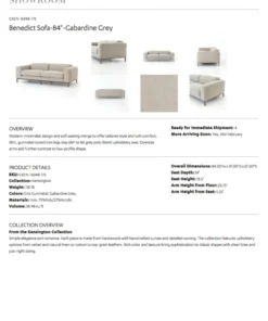 Four Hands New Arrivals Benedict Sofa Gabardine Grey 15 Four Hands New Arrivals Benedict Sofa Gabardine Grey