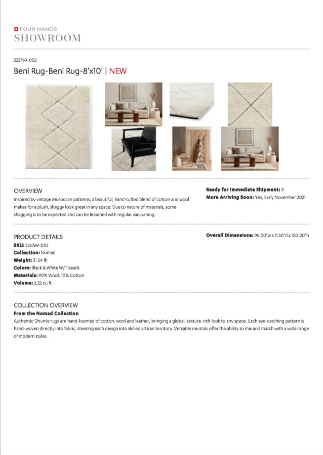 Four Hands Beni Rug 8 Four Hands Beni Rug