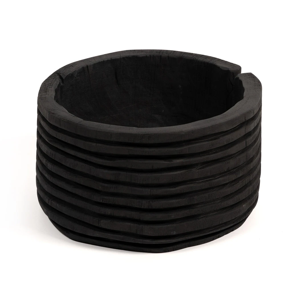 Four Hands New Arrivals Beto Banded Bowl Carbonized Black 1 Four Hands New Arrivals Beto Banded Bowl Carbonized Black