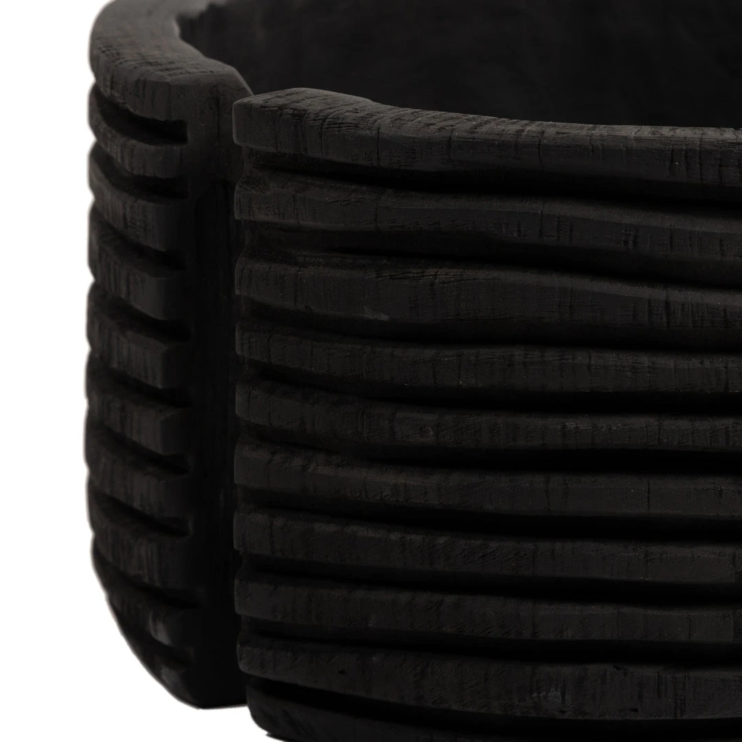 Four Hands New Arrivals Beto Banded Bowl Carbonized Black 3 Four Hands New Arrivals Beto Banded Bowl Carbonized Black