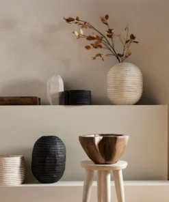 Four Hands Beto Banded Bowl Ivory New Arrivals