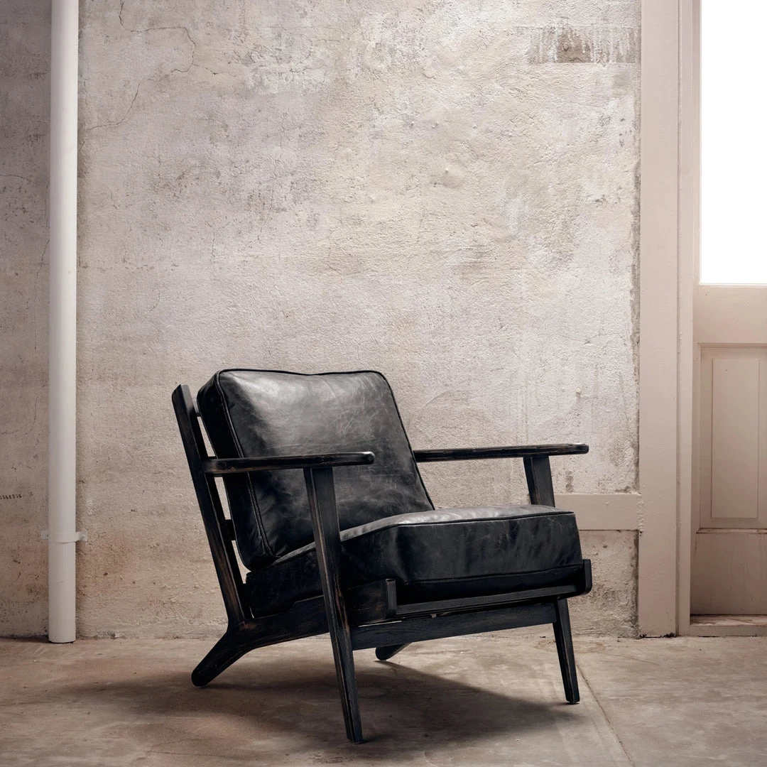 Four Hands New Arrivals Brooks Lounge Chair Rialto Ebony 2 Four Hands New Arrivals Brooks Lounge Chair Rialto Ebony