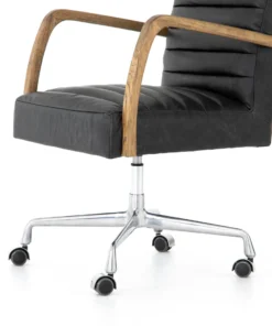 Four Hands Bryson Channeled Desk Chair Smoke New Arrivals