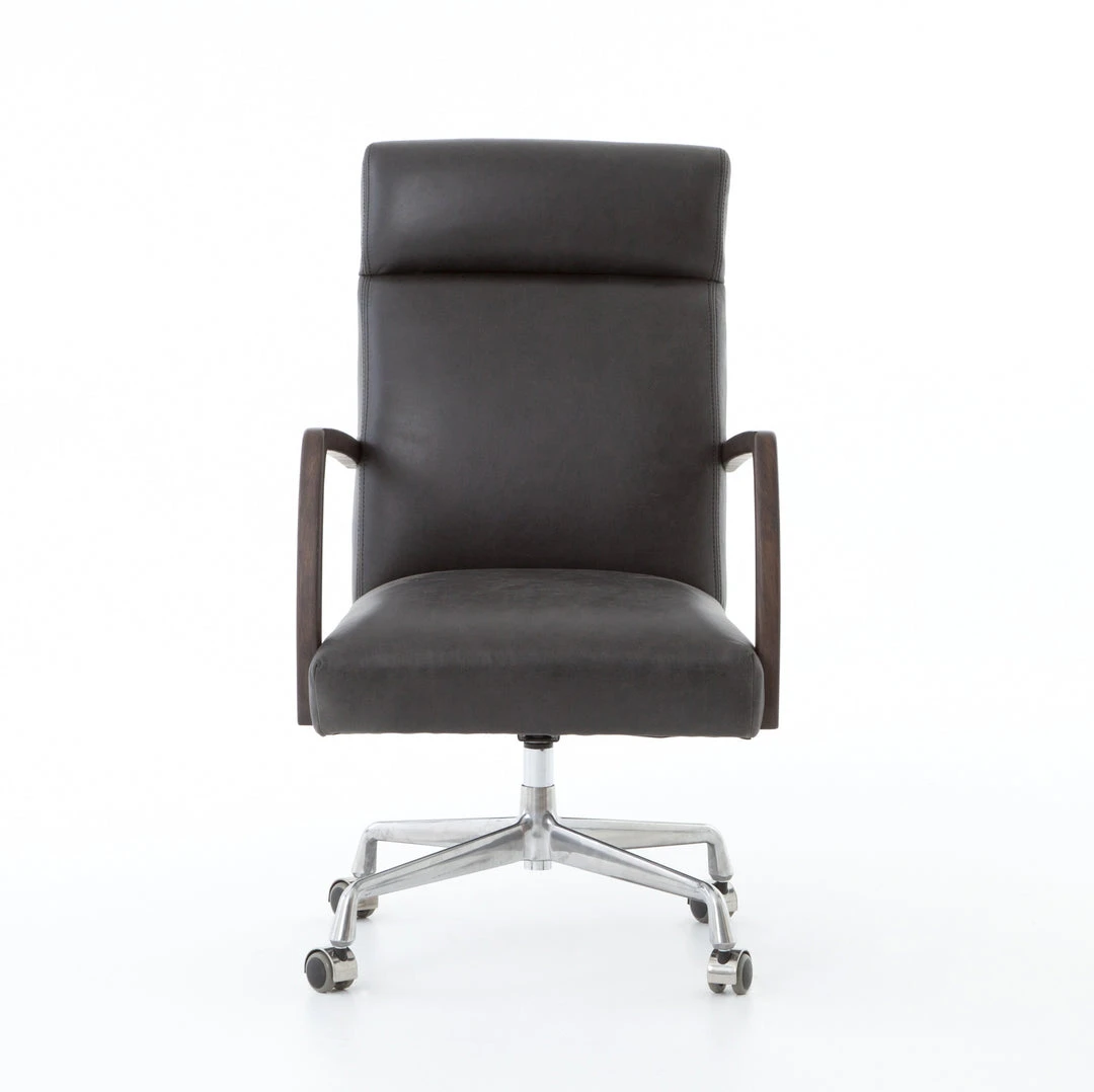 Four Hands Bryson Desk Chair Chaps Ebony 4 Four Hands Bryson Desk Chair Chaps Ebony
