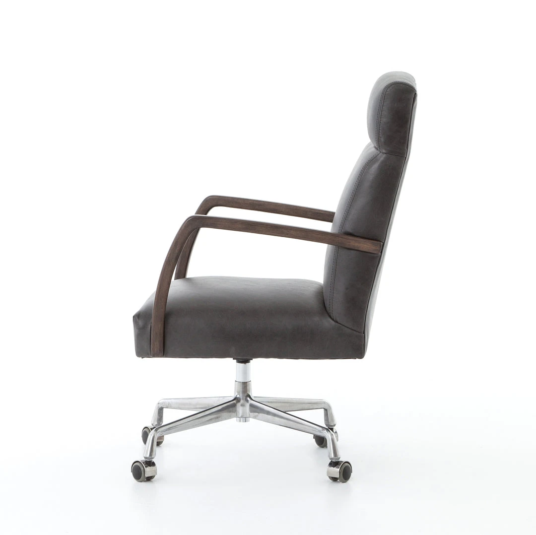 Four Hands Bryson Desk Chair Chaps Ebony 3 Four Hands Bryson Desk Chair Chaps Ebony