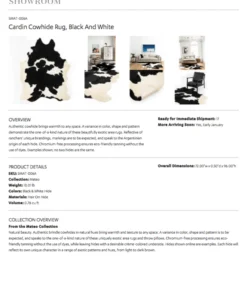 Four Hands Cardin Cowhide Rug Black And White New Arrivals 15 Four Hands Cardin Cowhide Rug Black And White New Arrivals