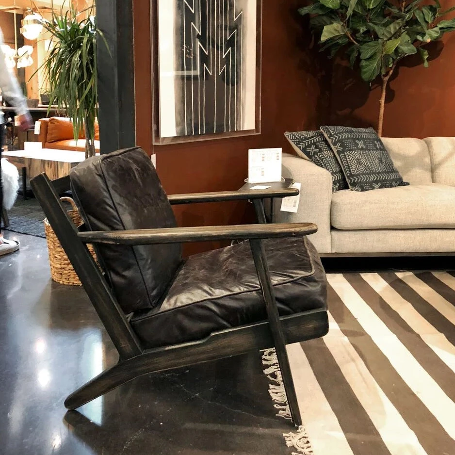 Four Hands New Arrivals Brooks Lounge Chair Rialto Ebony 7 Four Hands New Arrivals Brooks Lounge Chair Rialto Ebony