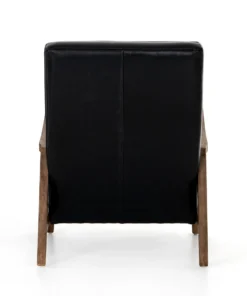 Four Hands Chance Chair Dakota Black Leather New Arrivals