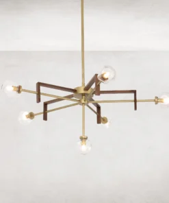 Four Hands New Arrivals Sterling Chandelier Organic Textured Glass