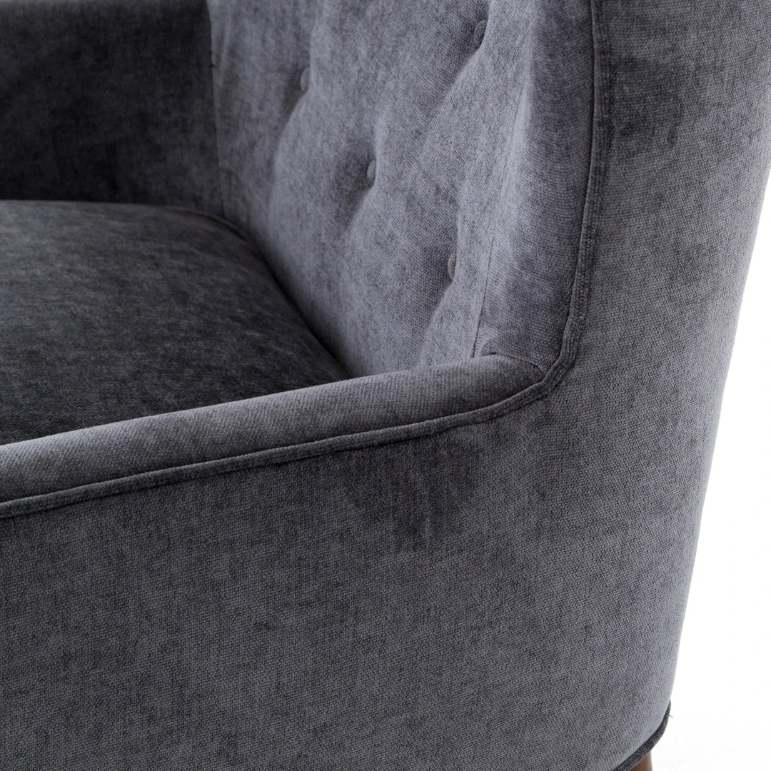 Four Hands Clermont Chair Charcoal Worn Velvet New Arrivals 7 Four Hands Clermont Chair Charcoal Worn Velvet New Arrivals