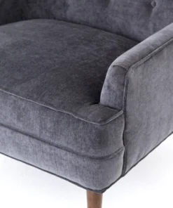 Four Hands Clermont Chair Charcoal Worn Velvet New Arrivals 11 Four Hands Clermont Chair Charcoal Worn Velvet New Arrivals