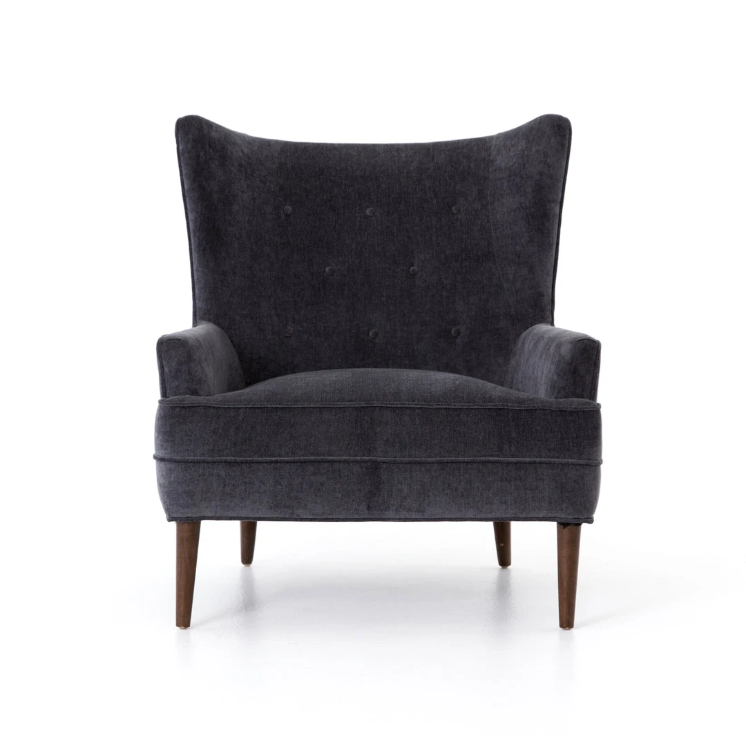 Four Hands Clermont Chair Charcoal Worn Velvet New Arrivals 2 Four Hands Clermont Chair Charcoal Worn Velvet New Arrivals